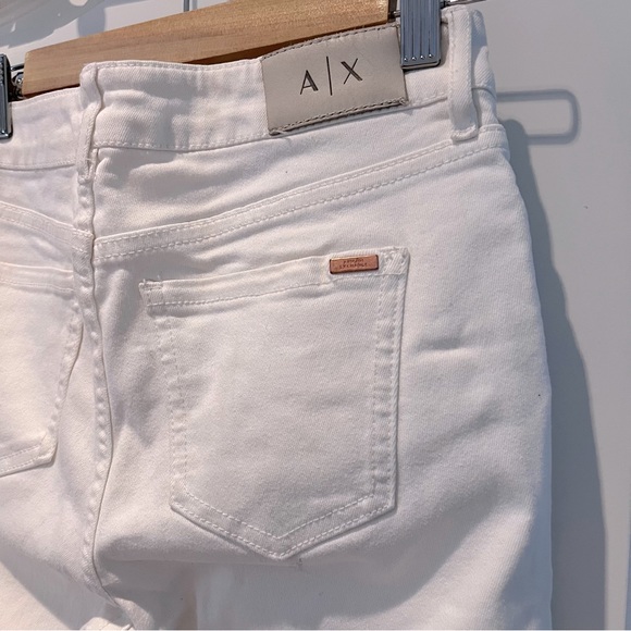 Armani Exchange White Distressed Skinny Jeans Size 25 - Picture 12 of 16